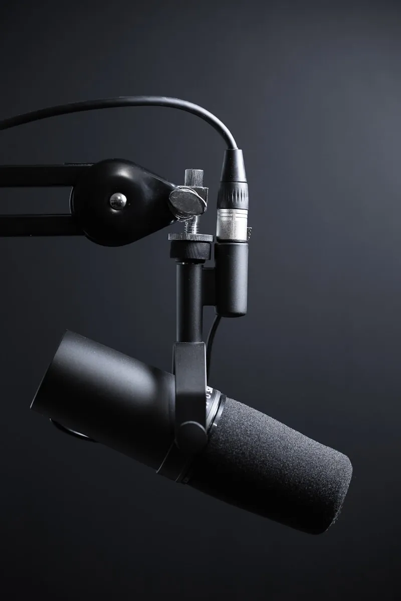 Podcast studio microphone